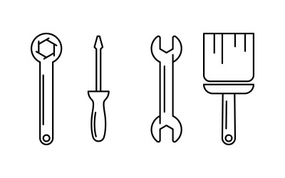 Strumento Vector logo icona disegno illustrazione V3
