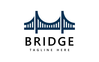 Szablon projektu ikony logo mostu V3
