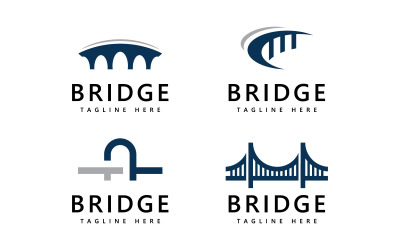 Szablon projektu ikony logo mostu V5