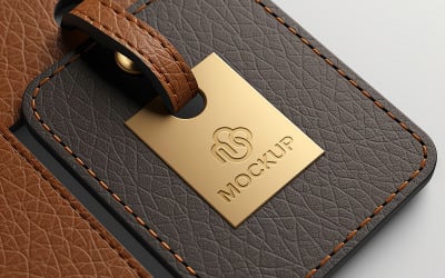 Luxury tag logo mockup psd