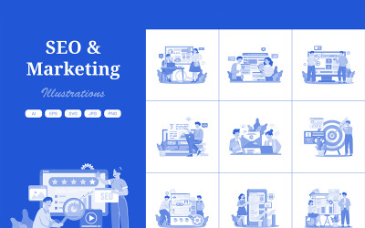 M688_SEO and Marketing Illustration Pack