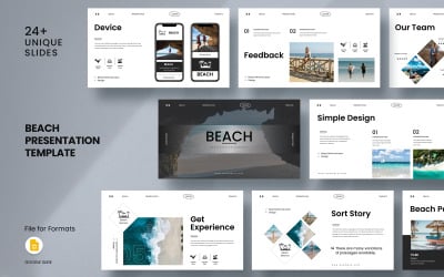 Plantilla de diapositiva de Google de playa