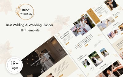 Rosy - modelo HTML de planejador de casamento