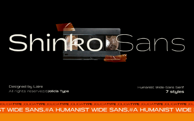 Shinko Sans | Fonte larga humanista