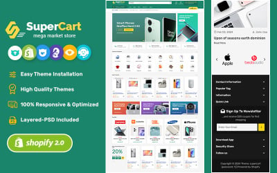 SuperCart — motyw Shopify dla elektroniki i inteligentnych gadżetów