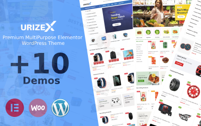 Urizex — многоцелевая премиум-тема WordPress Elementor для WooCommerce