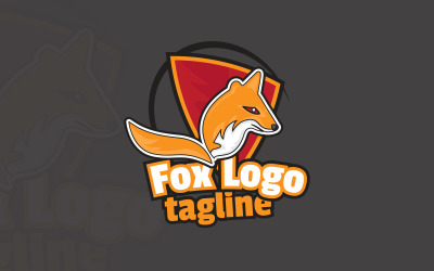 Fox E-Sports Logo sjabloon mascotte