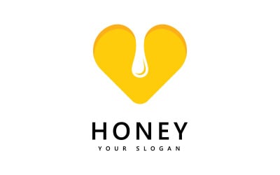 Honey comb  logo icon, bees vector design V3