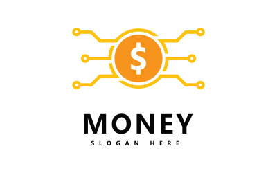 Ilustración de vector de iconos de dinero. ilustración abstracta de moneda dólar y vector de icono V2