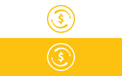 Ilustración de vector de iconos de dinero. ilustración abstracta de moneda dólar y vector de icono V3