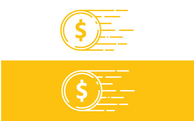 Ilustración de vector de iconos de dinero. ilustración abstracta de moneda dólar y vector de icono V5