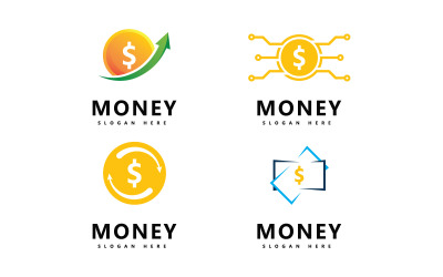Ilustración de vector de iconos de dinero. ilustración abstracta de moneda dólar y vector de icono V9