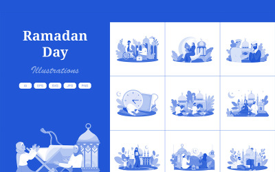 M662_ Ramadan-Tag-Illustrationspaket 1