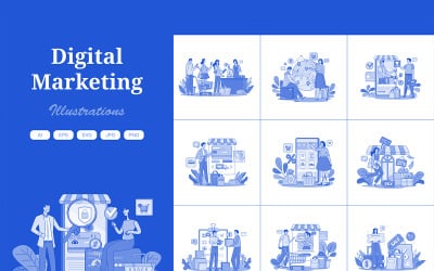 M676_Online Shopping Illustration Pack