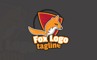 Mascotte de modèle de logo Fox E-Sports