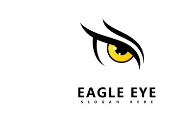 Aigle prédateur oeil faucon oiseau logo logos entreprise V1