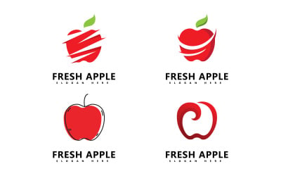 Apple fruit logo  fresh fruit vector illustration V5