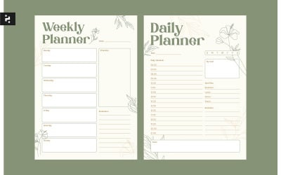 Egyszerű Naturalism Weekly &amp;amp; Daily Planner