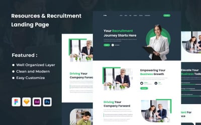 Human Resources &amp;amp; Recruitment Agency Landing Page