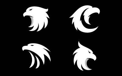 Kartal Logo simgesi Tasarım şahin baş vektör V5