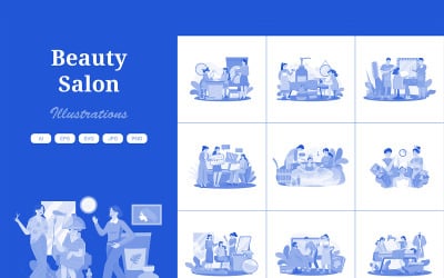 M637_ Beauty Salon Illustration Pack 1