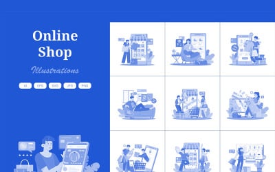 M648_ Online Shop Illustration Pack 1