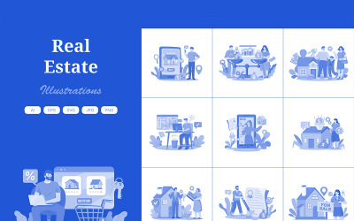 M651_ Pacchetto illustrazioni immobiliari