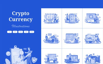 M655_ Kryptovaluta Illustration Pack 1