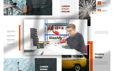 Slashly PowerPoint Sunum Şablonları