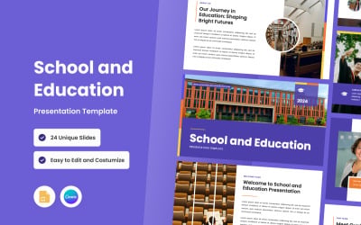 Slides de modelo de apresentação escolar e educacional