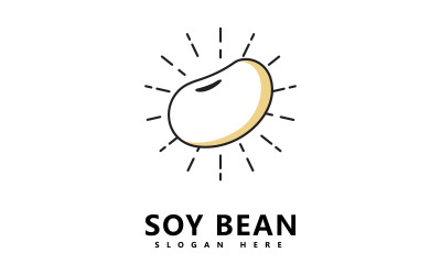 Soy bean logo healthy food vector design V1