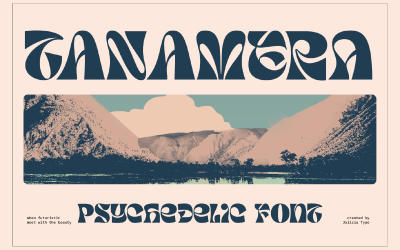 Танамера - психоделический шрифт