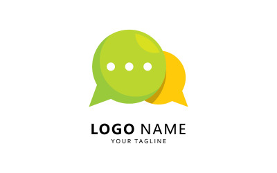 Bubble chat message logo template V 5