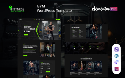 Fitness - Motyw WordPress na siłownię i fitness w Elementorze