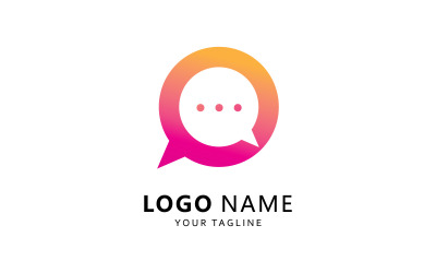 Kabarcık sohbet mesajı logo şablonu V 6