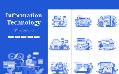 M562_ Informationstechnologie-Illustrationspaket 2