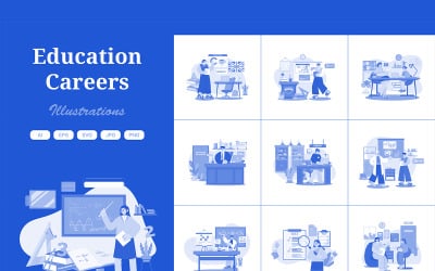 M571_ Pacote de ilustrações de carreiras educacionais 3