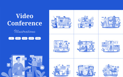 M576_ Video Conference Illustration Pack 2