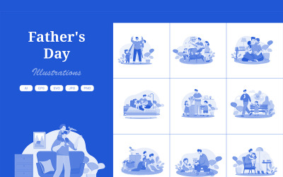 M578_ Father&#039;s Day Illustration Pack 2