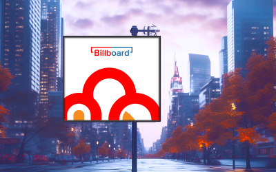 Realistic square billboard mockup design psd