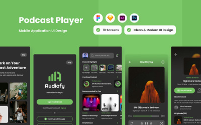 Audiofy — мобильное приложение Podcast Player