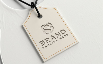 Design de maquete de marca de luxo com etiqueta