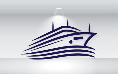 Egyszerű hajózási társaság logó sablon vektor