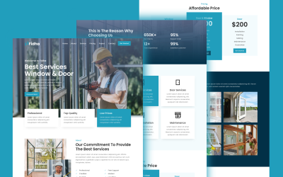 Fidha - Doors And Windows Elementor Kit Landing Page Template