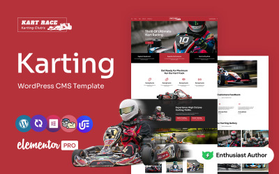 kartrace - Karting Club Multifunctioneel WordPress Elementor-thema