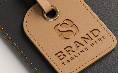 Label tag luxury brand mockup design psd