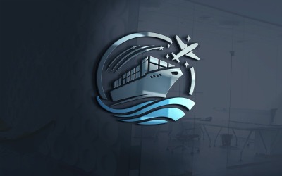 Logo-Vorlage für Reedereien, Vektor
