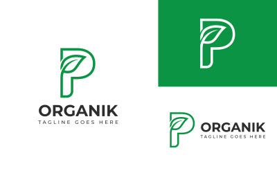 P Leaf Logo  Design Template
