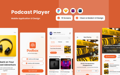 Podbox - Aplicación móvil de reproductor de podcasts