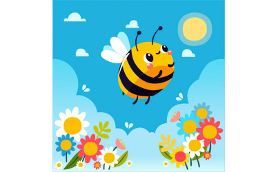 &amp;quot;GRATIS&amp;quot; World Bee Day bakgrundsillustration
